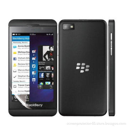 HD Anti-fingerprint Clear Screen Protectors for RIM's BlackBerry Z10, Made of Imported PET Material